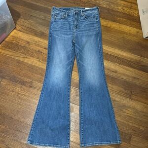 AE Super Hi-rise Flare Jeans